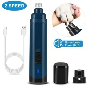 Dog Nail Grinder 2 Speeds Quiet USB Rechargeable Pet Nail Grinder Professional Pet Nail Trimmer Cordless Paws GroomingDog Nail Grinder 2 Speeds Quiet