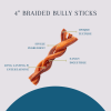 Platinum Pet Treats - 4" Braided Bully Sticks - 8oz