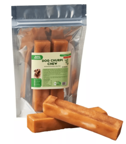 DOG CHURPI CHEW- 100% Natural, Himalayan Yak Cheese Churpi Dog Treat & Chews, Grain-Free, Gluten-Free, Dental Chews, 2 COUNT-5.5 oz