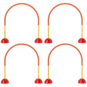 4 Piece Dog Agility Equipment W 4 Adjustable Width Doors, Carry Bag, Easy Assemble & Portable, Orange