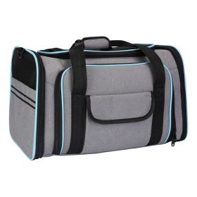 Expandable Pet Carrier Airline Approved Cat Dog Carrier Cat Collapsible Soft Carrier¡g with Removable Fleece Pad Pockets Breathable Mesh Adjustable