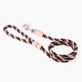 Sport Snap Lead (4 ft  x 5/16in or 8mm) (Color: Brown Combination, size: 4 Ft  X 5/16In Or 8Mm)