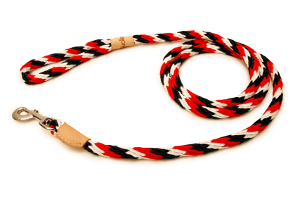 Sport Snap Lead (6 ft  x 1/2in or 13mm) (Color: Red-White-Dark Blue, size: 6 Ft  X 1/2In Or 13Mm)