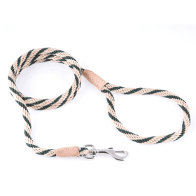 Nylon Snap Leads (4 ft  x 1/16 or 2 mm) (Color: Gold / Hunter Green, size: 4 Ft  X 1/16 Or 2 Mm)