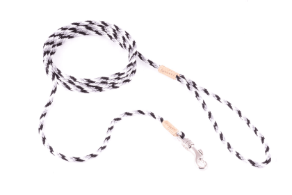 Nylon Snap Leads (6 ft  x 1/8in or 4mm) (Color: Black - White - Gray, size: 6 Ft  X 1/8In Or 4Mm)