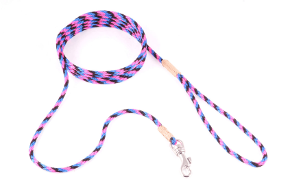Nylon Snap Leads (6 ft  x 1/8in or 4mm) (Color: Black - Pink - Blue, size: 6 Ft  X 1/8In Or 4Mm)
