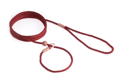 Nylon Slip Lead With Stopper (6 ft  x 1/8in or 4mm) (Color: Burgundy, size: 6 Ft  X 1/8In Or 4Mm)