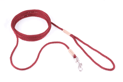 Nylon Snap Leads (6 ft  x 1/8in or 4mm) (Color: Burgundy, size: 6 Ft  X 1/8In Or 4Mm)