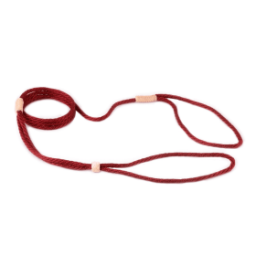 Nylon Adjustable Loop Lead (52in x 1/8in or 4mm) (Color: Burgundy, size: 52In X 1/8In Or 4Mm)