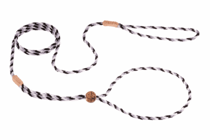Nylon Adjustable Loop Lead (52in x 1/8in or 4mm) (Color: Black - White - Gray, size: 52In X 1/8In Or 4Mm)