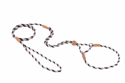 Nylon Martingale Leads (10in x 1/8in or 4mm) (Color: Black - White - Gray, size: 10In X 1/8In Or 4Mm)