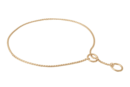 Slip Snake Show Chain Collar (18 in x 3.0mm) (Color: Gold Plated Metal Chain, size: 18 In X 3.0Mm)