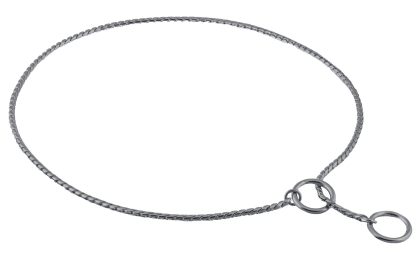 Slip Snake Show Chain Collar (20 in x 3.0mm) (Color: Chrome Plated Metal Chain, size: 20 In X 3.0Mm)