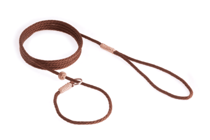 Nylon Slip Lead With Stopper (6 ft  x 1/8in or 4mm) (Color: Brown, size: 6 Ft  X 1/8In Or 4Mm)