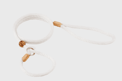 Nylon Slip Lead With Stopper (4 ft  x 1/4in or 6mm) (Color: White Nylon, size: 4 Ft  X 1/4In Or 6Mm)