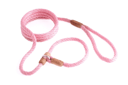 Nylon Slip Leash With 2 Stoppers (6ft  x 5/16in or 8mm) (Color: Pastel Pink, size: 6Ft  X 5/16In Or 8Mm)