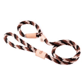 Sport Slip Lead With Stopper (4 ft  x 5/16in or 8mm) (Color: Brown, size: 4 Ft  X 5/16In Or 8Mm)