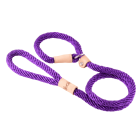 Sport Slip Lead With Stopper (4 ft  x 1/2in or 13mm) (Color: Purple, size: 4 Ft  X 1/2In Or 13Mm)