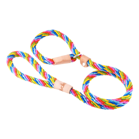 Sport Slip Lead With Stopper (6 ft  x 1/2in or 13mm) (Color: Multineon, size: 6 Ft  X 1/2In Or 13Mm)