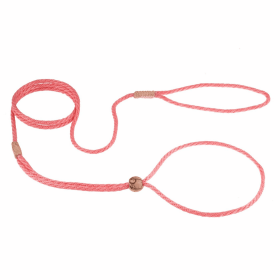 Nylon Adjustable Loop Lead (52in x 1/8in or 4mm) (Color: Peach, size: 52In X 1/8In Or 4Mm)