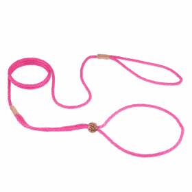 Nylon Adjustable Loop Lead (52in x 1/8in or 4mm) (Color: HOT PINK, size: 52In X 1/8In Or 4Mm)