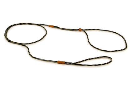 Nylon Adjustable Loop Lead (52in x 1/8in or 4mm) (Color: Hunter Green / Gold, size: 52In X 1/8In Or 4Mm)