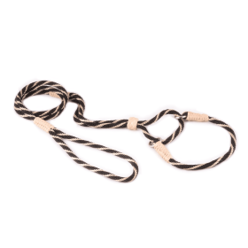 Nylon Martingale Leads (10in x 1/4in or 6mm) (Color: Black Gold, size: 10In X 1/4In Or 6Mm)