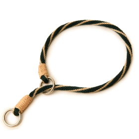 Nylon Slip Collars (10 in x 1/8in or 4mm) (Color: Hunter Green / Gold, size: 10 In X 1/8In Or 4Mm)