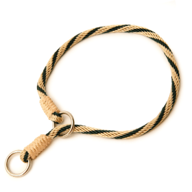 Nylon Slip Collars (10 in x 1/8in or 4mm) (Color: Gold / Hunter Green, size: 10 In X 1/8In Or 4Mm)