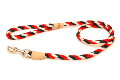 Sport Snap Lead (4 ft  x 1/2in or 13mm) (Color: Red-White-Dark Blue, size: 4 Ft  X 1/2In Or 13Mm)