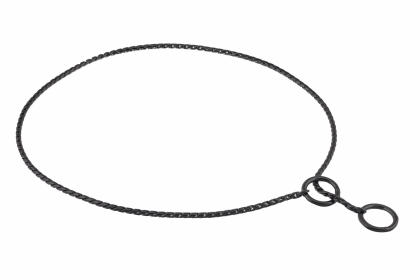 Slip Snake Show Chain Collar (26 in x 3.0mm) (Color: Black Metal Chain, size: 26 In X 3.0Mm)