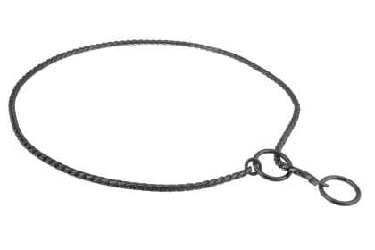 Slip Snake Show Chain Collar (26 in x 3.8mm) (Color: Black Metal Chain, size: 26 In X 3.8Mm)