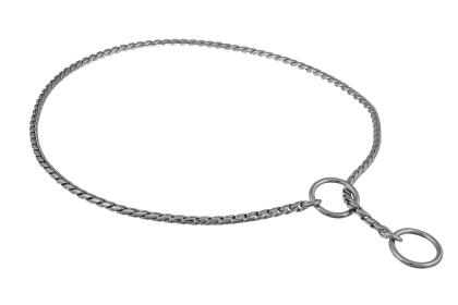 Slip Snake Show Chain Collar (18 in x 3.8mm) (Color: Chrome Plated Metal Chain, size: 18 In X 3.8Mm)