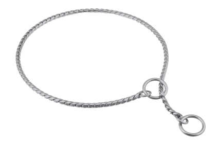 Slip Snake Show Chain Collar (16 in x 5.5mm) (Color: Chrome Plated Metal Chain, size: 16 In X 5.5Mm)