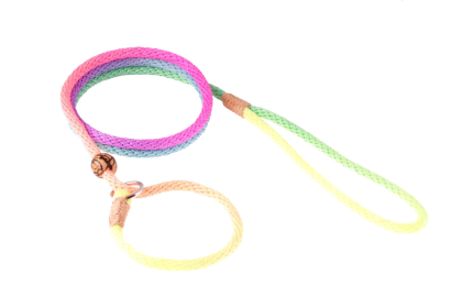 Nylon Slip Lead With Stopper (6 ft  x 1/8in or 4mm) (Color: Multicolor, size: 6 Ft  X 1/8In Or 4Mm)
