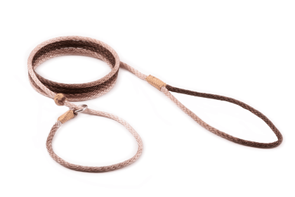 Nylon Slip Lead With Stopper (6 ft  x 1/8in or 4mm) (Color: Brown Multicolor, size: 6 Ft  X 1/8In Or 4Mm)