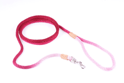 Nylon Snap Leads (4 ft  x 1/8in or 4mm) (Color: Burgundy Multicolor, size: 4 Ft  X 1/8In Or 4Mm)