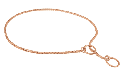Slip Snake Show Chain Collar (18 in x 3.8mm) (Color: Rose Gold Plated Metal Chain, size: 18 In X 3.8Mm)