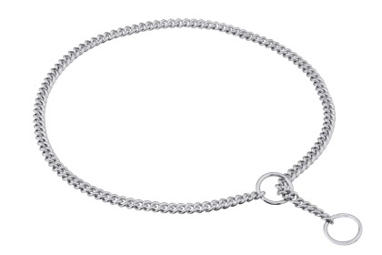Slip Curve Show Chain Collar (18 in x 1.6 mm) (Color: Chrome Plated Metal Chain, size: 18 In X 1.6 Mm)