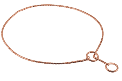Slip Snake Show Chain Collar (30 in x 3.0mm) (Color: Rose Gold Plated Metal Chain, size: 30 In X 3.0Mm)