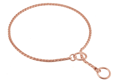 Slip Snake Show Chain Collar (16 in x 5.5mm) (Color: Rose Gold Plated Metal Chain, size: 16 In X 5.5Mm)
