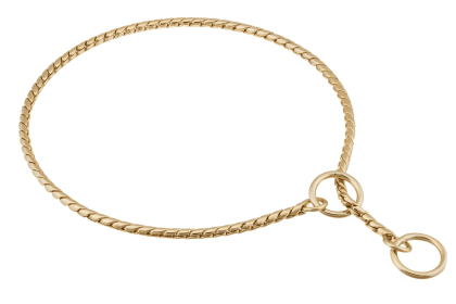 Slip Snake Show Chain Collar (20 in x 5.5mm) (Color: Gold Plated Metal Chain, size: 20 In X 5.5Mm)