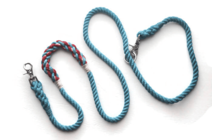 Hands Free Multifunctional Dog Leash (Color: Blue, size: 7 Ft - End To End)