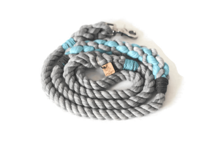 Rope Dog Leash (Color: Grey And Aqua 2, size: 5 Ft)