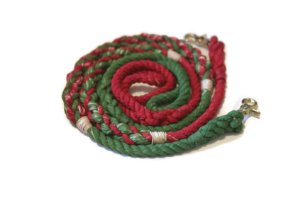 Rope Dog Leash (Color: Green And Red, size: Traffic Lead (2 Ft))