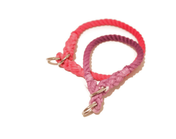 Rope Dog Collar (Color: Ombre, size: 18 Inches)