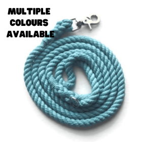 Single Color Rope Dog Leash (Color: Blue, size: 5 Ft)