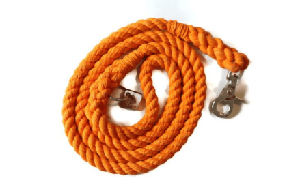 Single Color Rope Dog Leash (Color: Orange, size: 4 Ft)