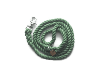 Single Color Rope Dog Leash (Color: Green, size: 6 Ft)