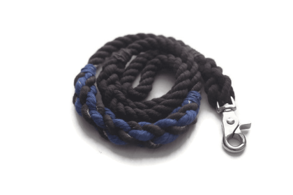 Rope Dog Leash (Color: Thin Blue Line, size: 5 Ft)